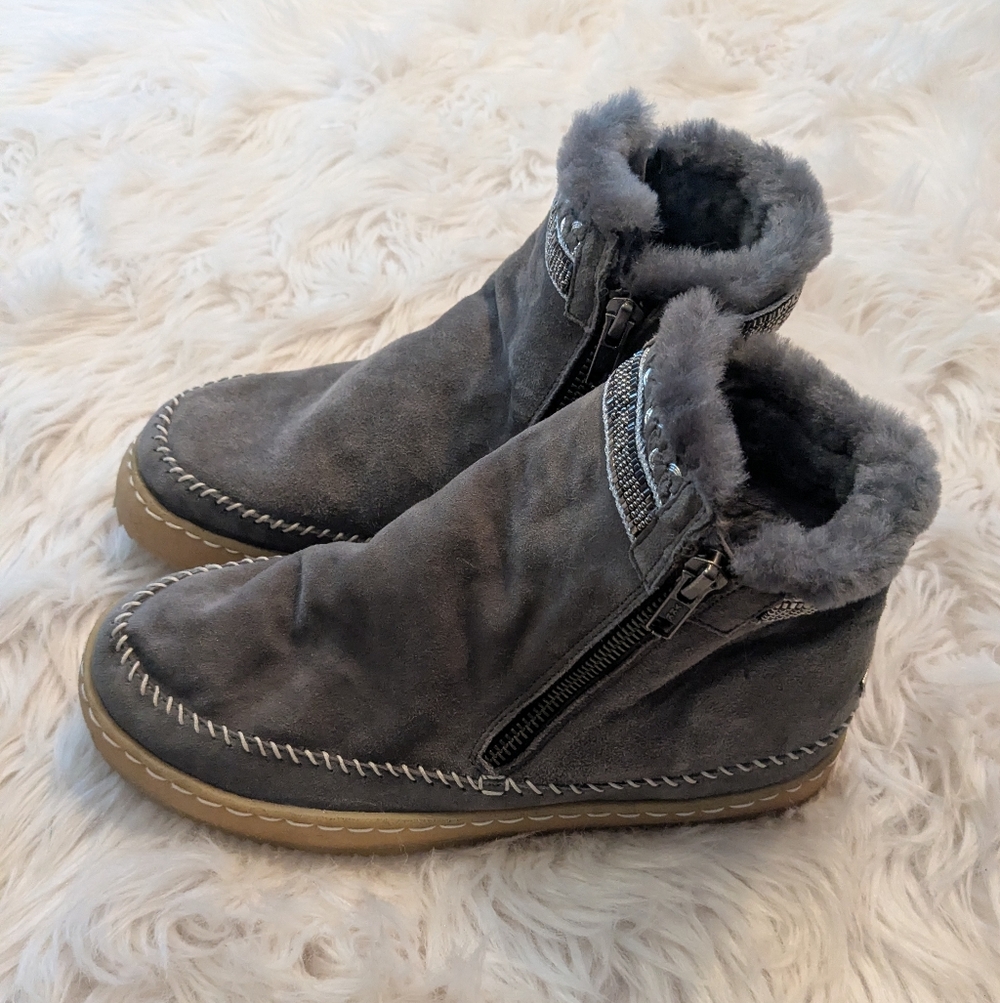 Laid Back London Setsu Crochet Winter Boots Side Zip Boots Size 8 EUR 39 - Picture 6 of 13